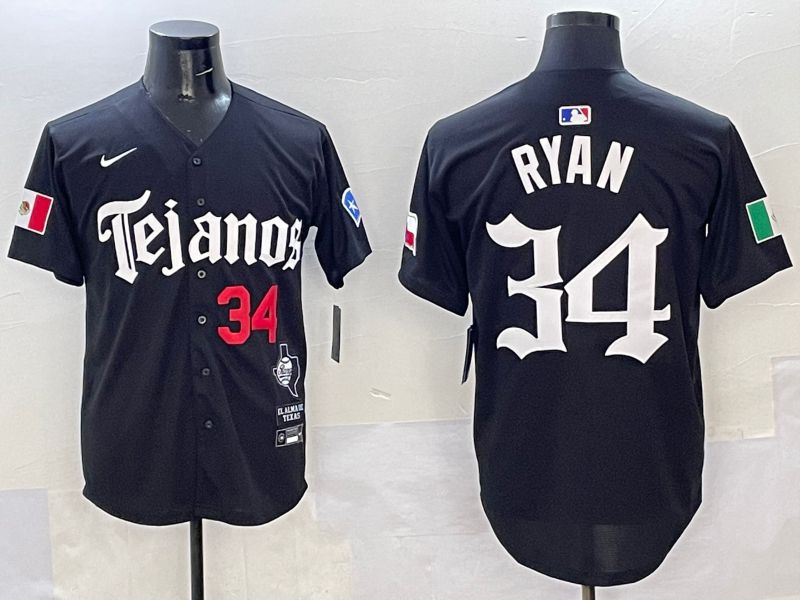 Men Texas Rangers #34 Ryan Black Five generations Joint Name 2025 Nike MLB Jersey style 3->texas rangers->MLB Jersey